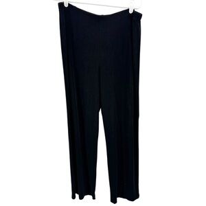 Chico's Travelers Black Straight Leg Pants 3 16 no wrinkle neutral comfort